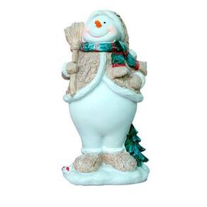 Enfeite Natalino Resina Boneco De Neve 27,7Cm Rio Master