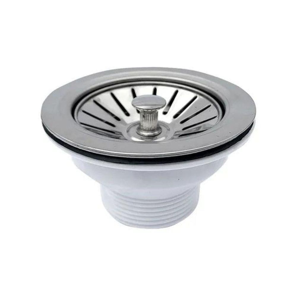 Válvula Pia Cozinha 4 1/2 Inox E Abs Ralo Cozinha Americana