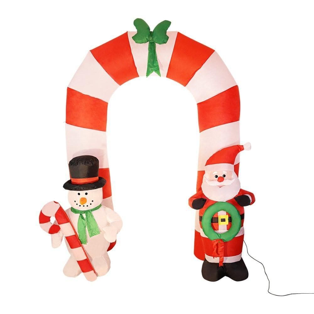 Arco Inflável Grande Papai Noel Led 2,50M Decoração De Natal
