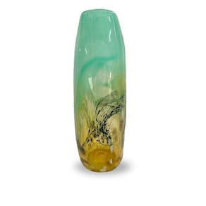 Vaso De Vidro Enfeite Estante Decoração Sala 30,5Cm