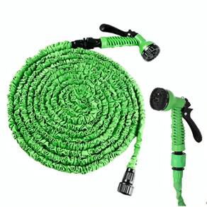 Mangueira Flexível 30M Retrátil Jardim Com Esguicho 6 Jatos