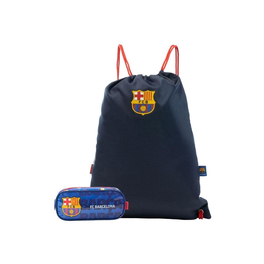Kit Escolar Estojo Penal + Mochila Bolsa Saco Barcelona