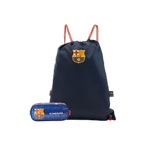 Kit Escolar Estojo Penal + Mochila Bolsa Saco Barcelona