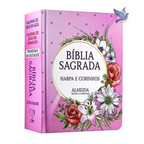 Bíblia Sagrada Pequena Arc Com Harpa Capa Dura Poá
