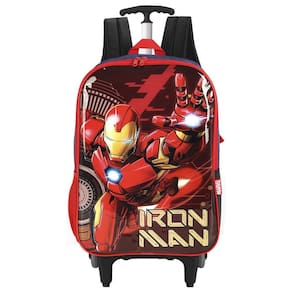 Mochila Homem De Ferro Escolar Rodinhas Marvel Infantil