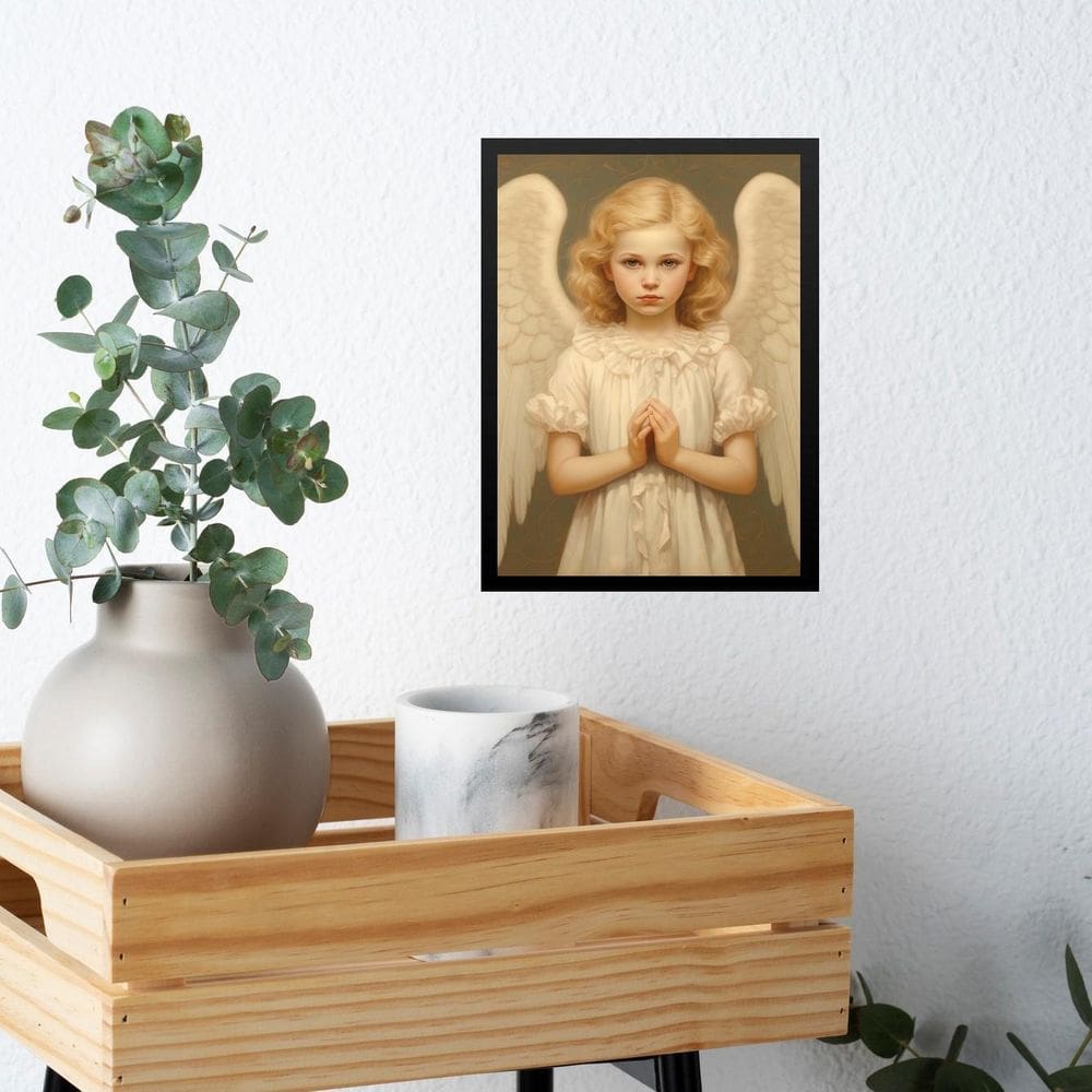 Quadro Decorativo Anjo Menininha 33X24Cm