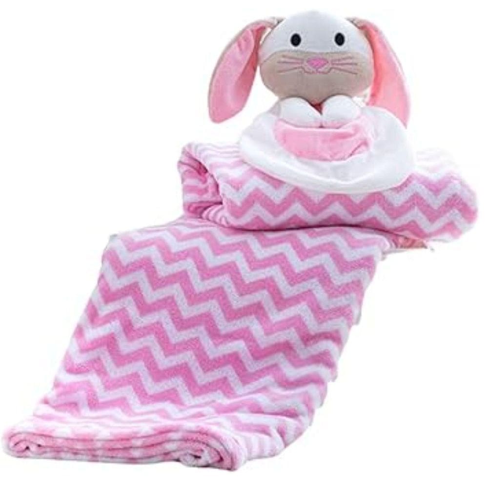 Manta Bebê Naninha Pelúcia Microfibra Macio Coelho Rosa
