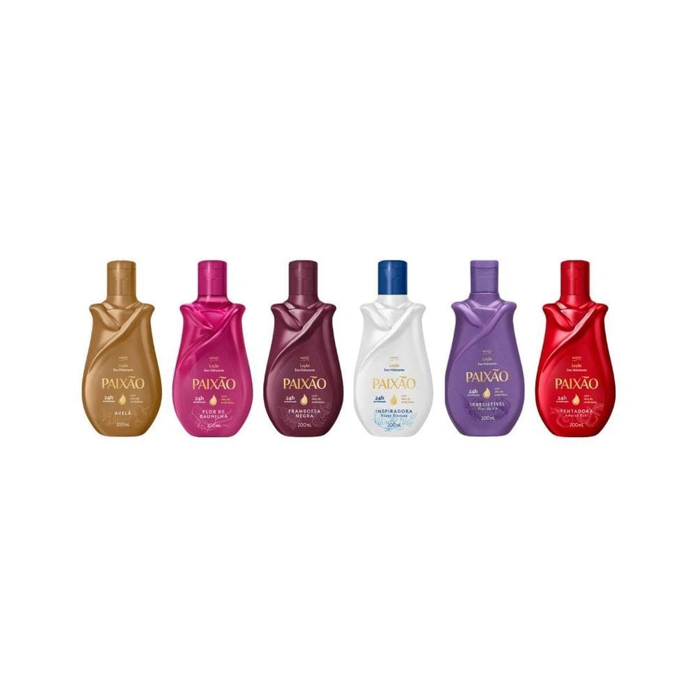 Kit Hidratante Corporal Paixao 200Ml C/6Un Frag Variadas