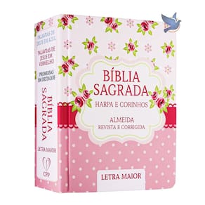 Bíblia Sagrada Pequena Arc Com Harpa Capa Dura Scrap Book