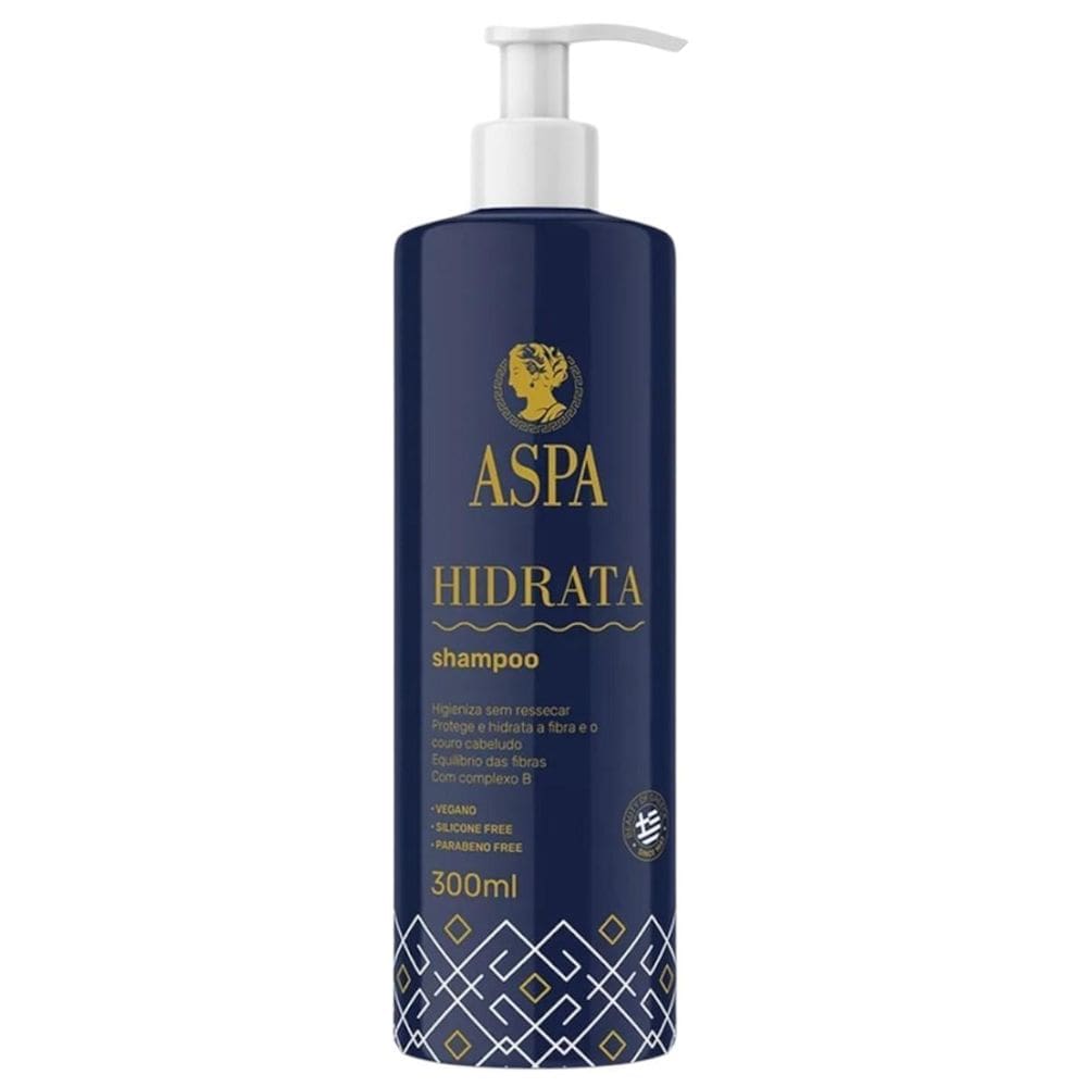 Shampoo Hidrata Vegano Sem Silicone Aspa 300Ml