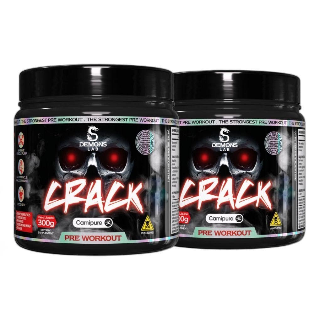Kit 2X Pre Treino Crack Yellow Madness 300G - Demons Lab