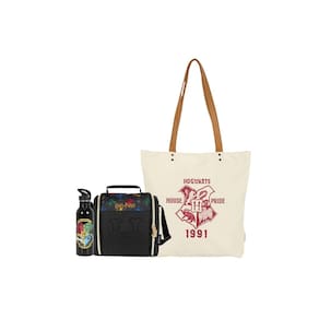Kit Lancheira Térmica + Garrafa + Ecobag Harry Potter