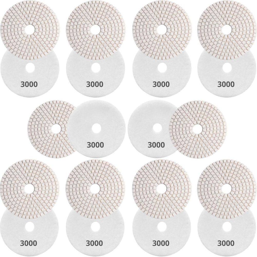 10 X Lixas Discos Grão Liso 4 Pol.100Mm Diamantada Granito