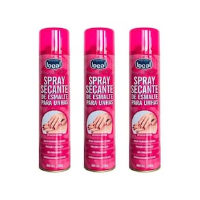Secante De Esmaltes Spray Ideal 400Ml - Kit Com 3Un