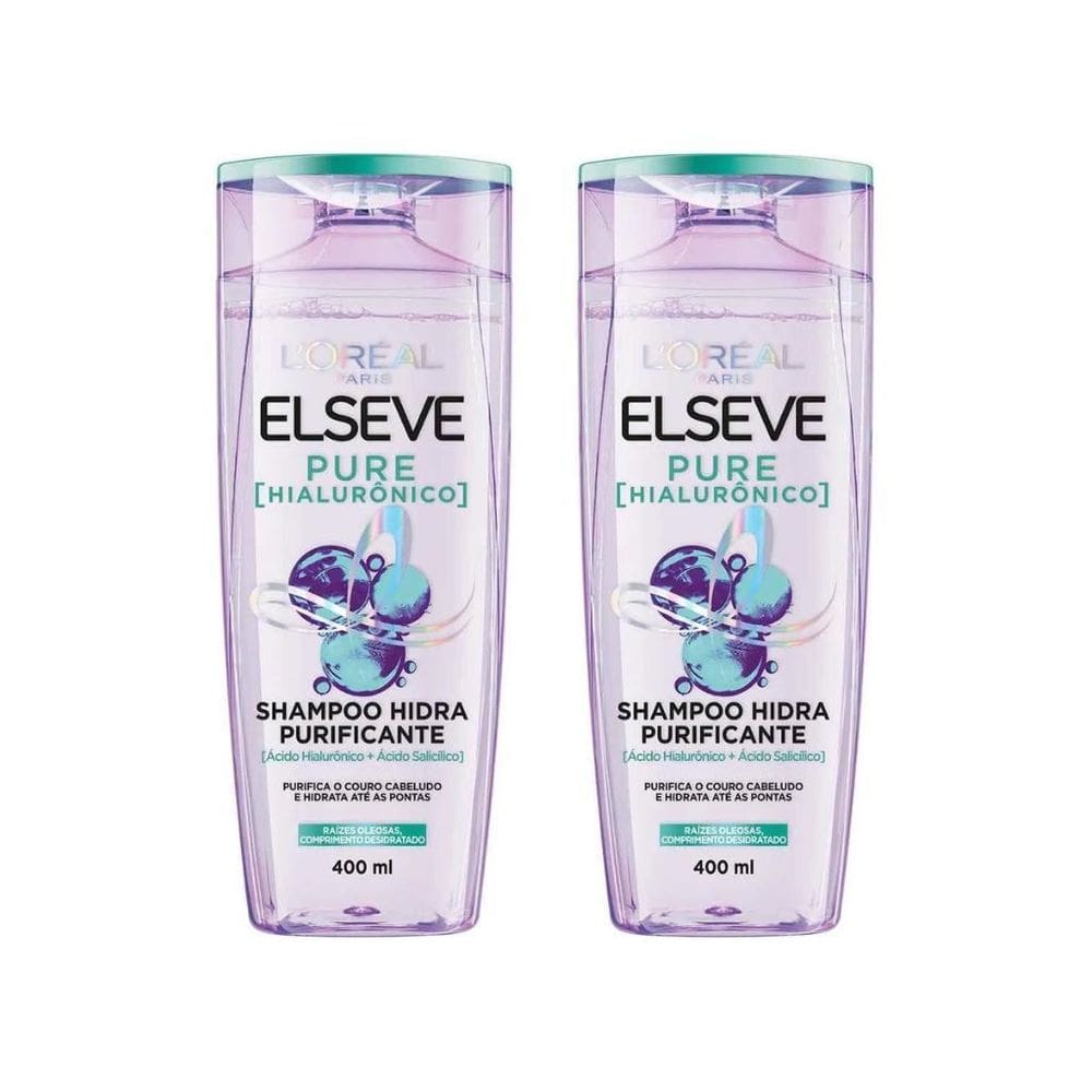 Shampoo Elseve 400Ml Puro Hialuronico - Kit Com 2Un