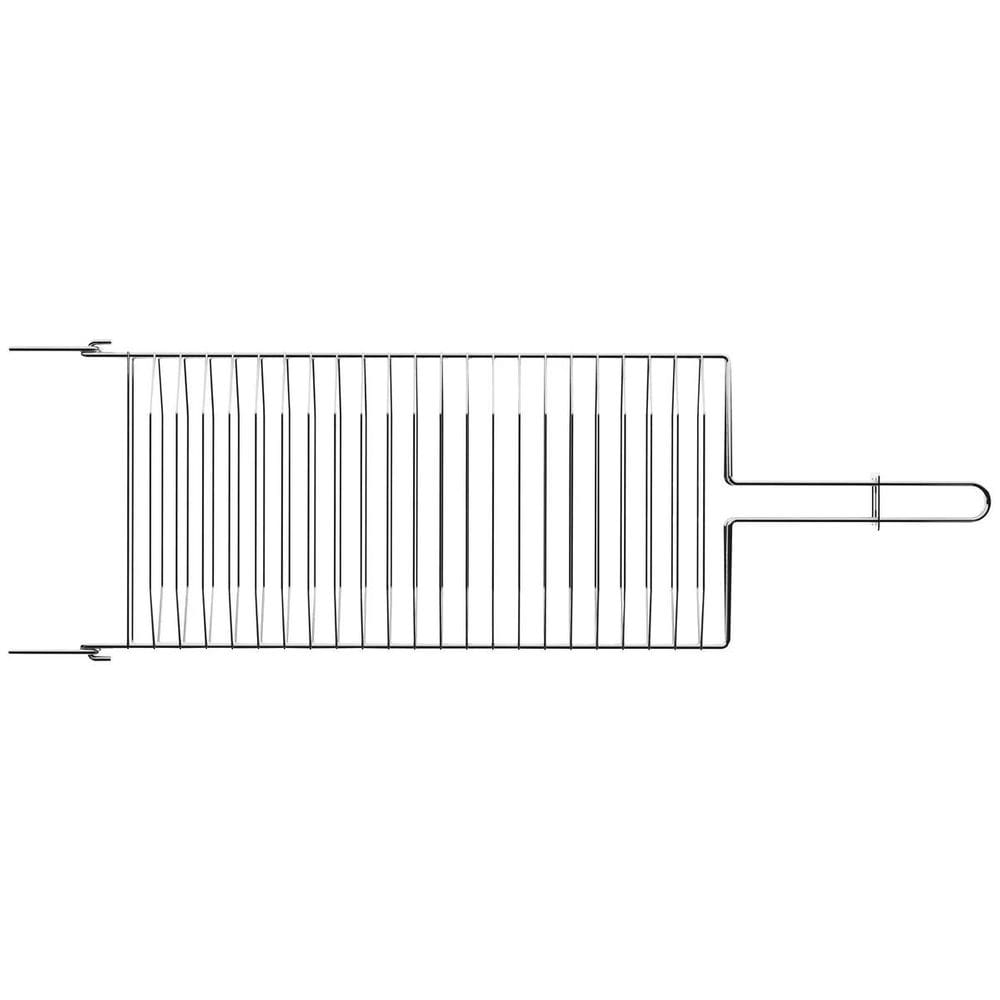 Grelha Churrasco Carnes Vegetais com Trava de Fechamento Aço Inox Tramontina