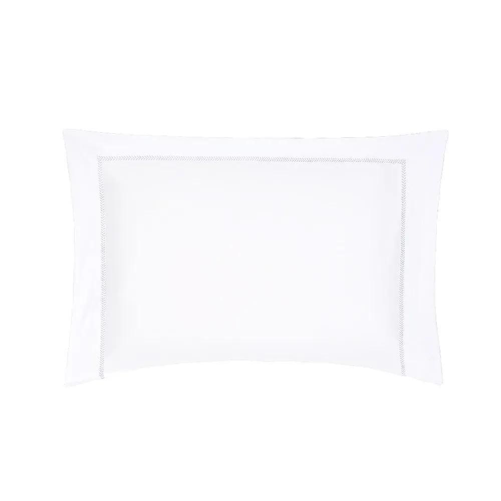 Fronha 300 Fios Leaves 50 X 70 - Naturalle Branco