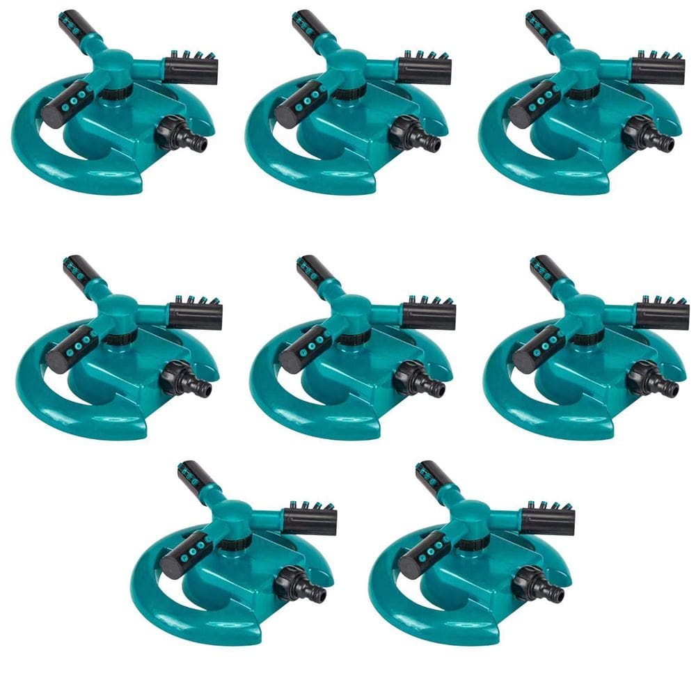 Kit 8 Und Aspersor Irrigador 360 Automático 12 Jatos Base