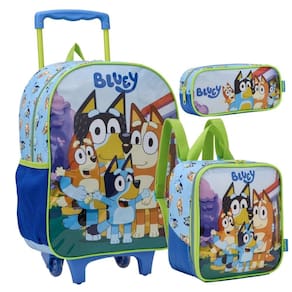 Kit Mochila Rodinhas Lancheira E Estojo Bluey X 13590 Xeryus
