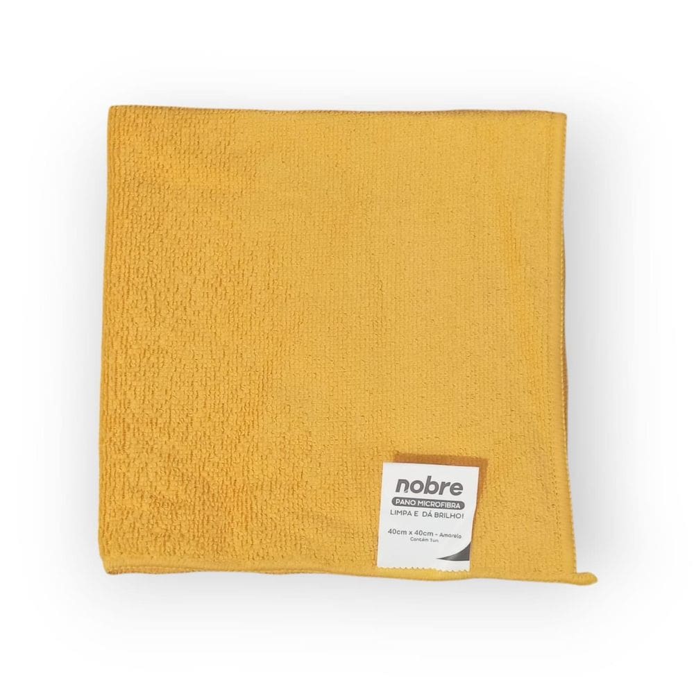 Pano De Microfibra 40X40Cm 1Un Amarelo Slim - Nobre