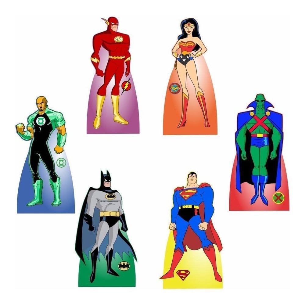 Liga Da Justiça Kit 6 Enfeites Decoração Festa Infantil