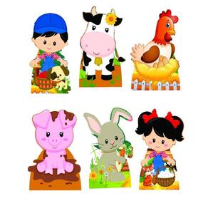 Fazendinha Cute Kit 6 Enfeites Decoração Festa Infantil
