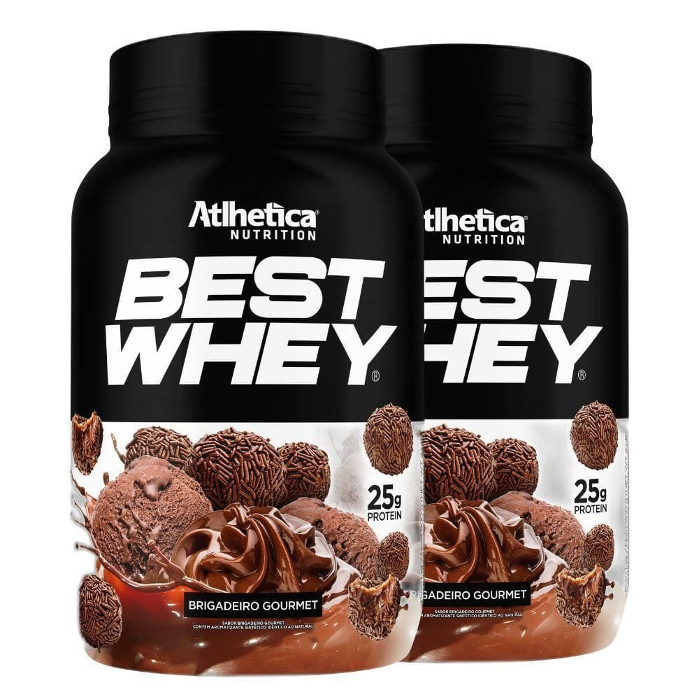 Kit 2 Best Whey Proteina Isolado Brigadeiro 900G - Atlhetica