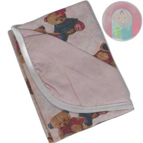 Manta Dupla Face 90X90Cm Malha Estampada Bambina