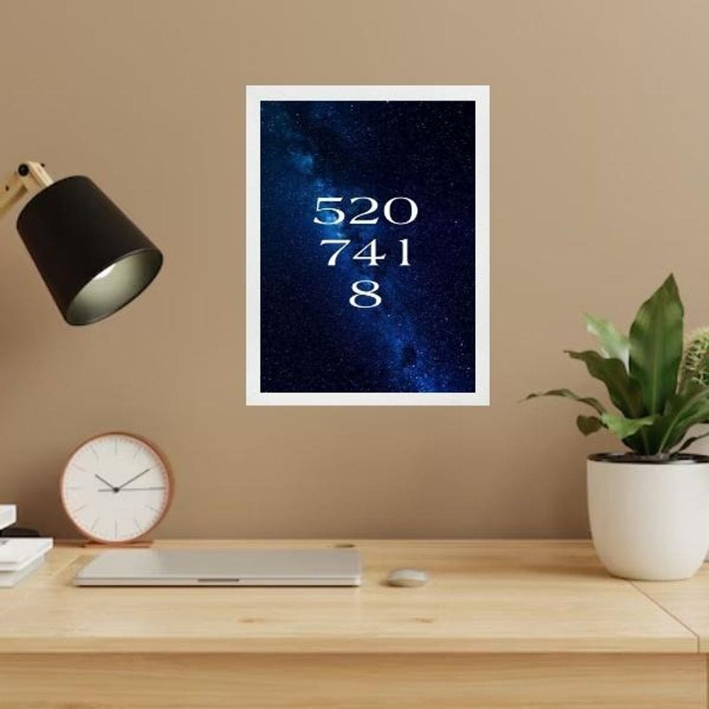 Quadro Código Dinheiro 520 741 8 45X34Cm - Com Vidro