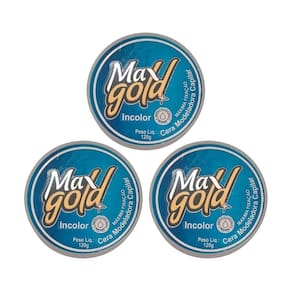 Cera Capilar Maxgold Modeladora Incolor 120G - Kit Com 3Un