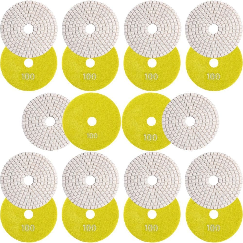 10 X Lixas Discos Grão Liso 4 Pol.100Mm Diamantada Granito