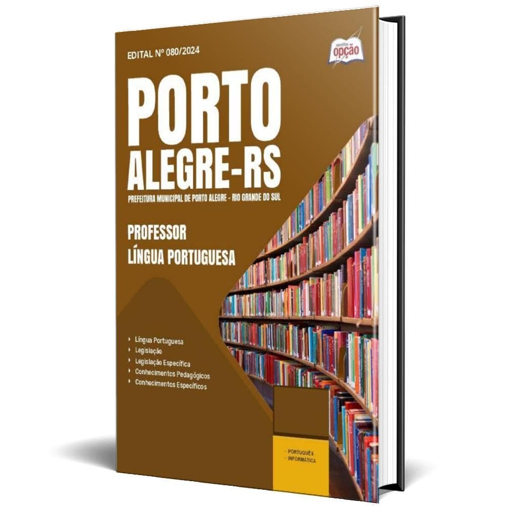 Apostila Prefeitura Porto Alegre Rs 2024 Professor Língua