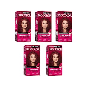 Coloraçao Biocolor Creme 6.66 Vermelho Intenso Arrasar - 5Un
