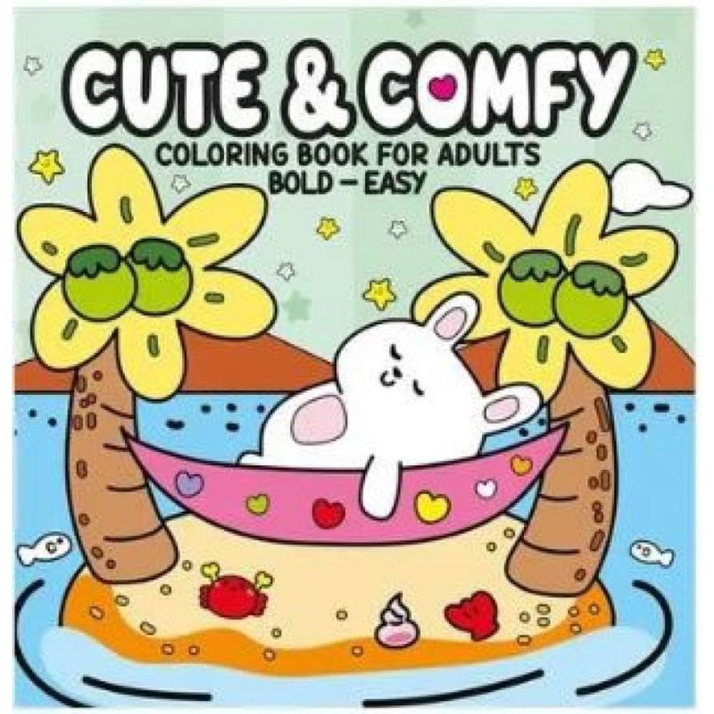Cute & Comfy Coloring Book For Adults Livro De Colorir