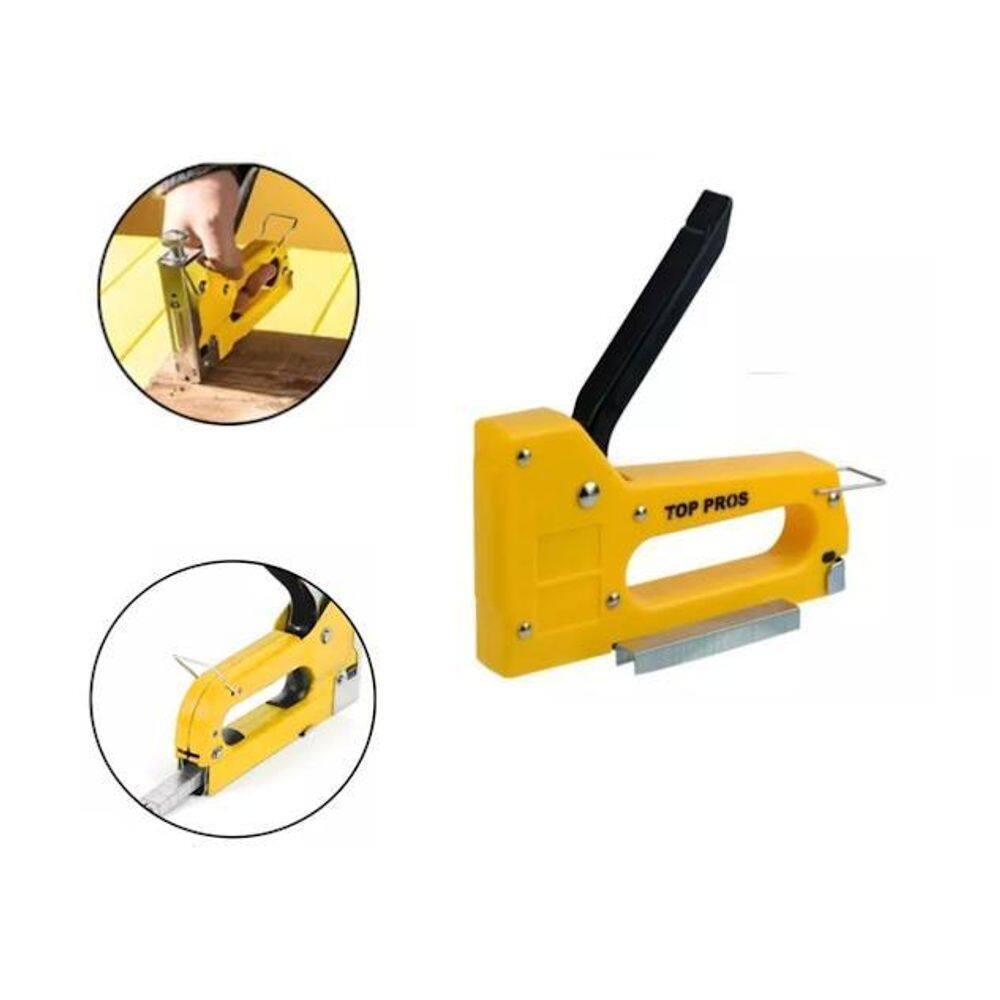 Grampeador Profissional Reforçado Tapeceiro Manual Plástico