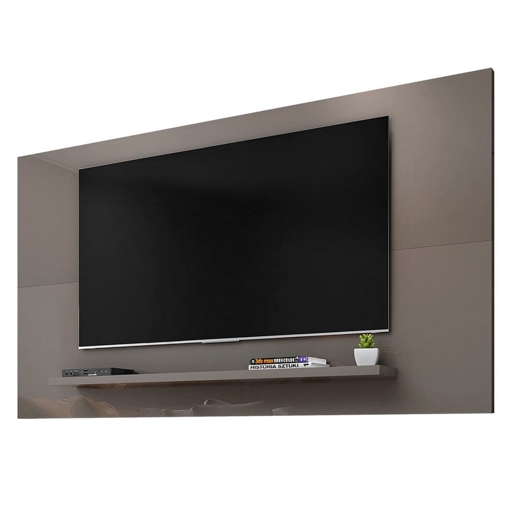 Painel Para TV Suspenso 60 Polegadas 158cm Elda C14 Cinza Perola - Mpozenato