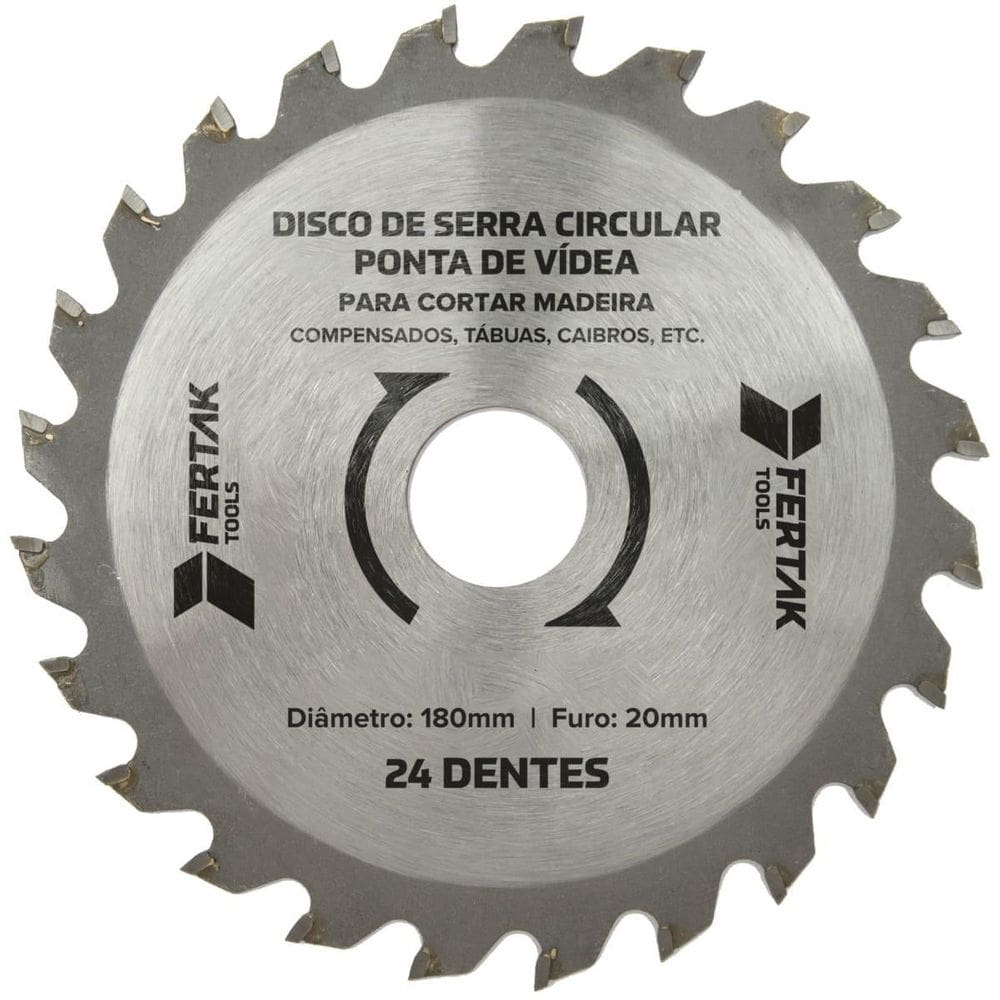 Disco De Serra Circular 24 Dentes 20X180Mm