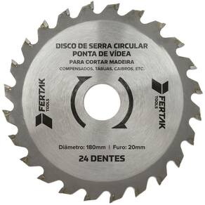 Disco De Serra Circular 24 Dentes 20X180Mm