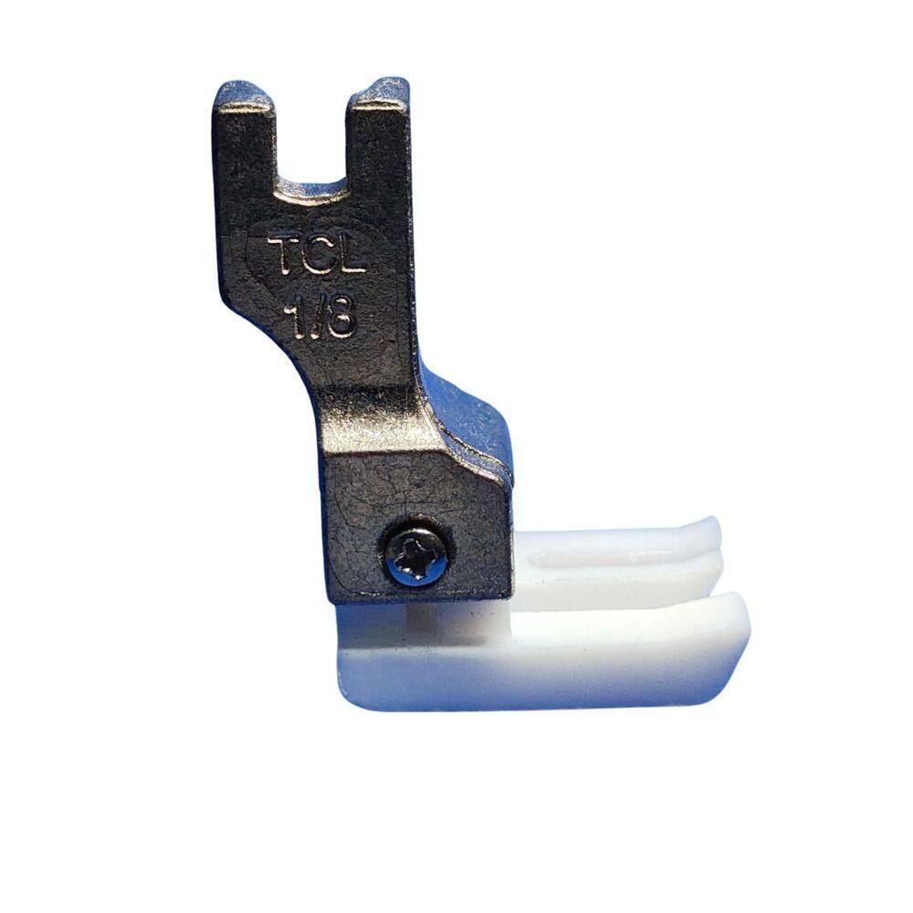 Pé Calcador De Teflon Pesponto Compensado Para Maquina Reta Industrial Lado Esquerdo 3mm Tcl-1/8e