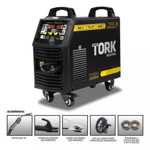 Inversor De Solda Mig Super Tork + 2 Esquadro Magnetico 12Kg
