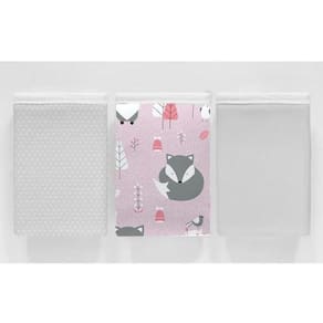 Kit 3 Pçs Fronha Para Bebê 30X40 100% Algodão Baby Fox