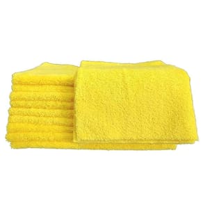 Kit Flanela 12 Unidades 100% Algodão - Mc Flanelas Amarelo