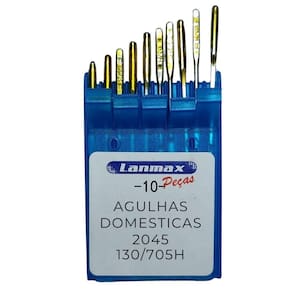 Agulha Para Máquina Doméstica 2045 Nº 16 Lanmax - Pct 10 Unidades
