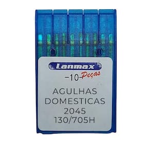 Agulha Para Máquina Doméstica 2045 Nº 14 Lanmax - Pct 10 Unidades