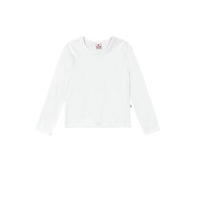 Blusa básica infantil menina em cotton Brandili Branco