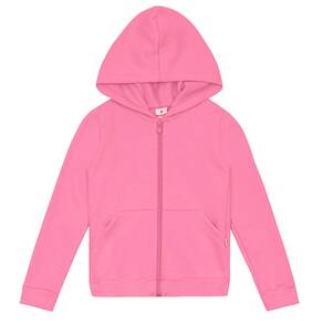Jaqueta básica infantil menina em moletom Brandili Rosa