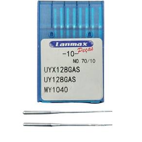 Agulha Uyx128 Para Máquina Galoneira, Fechadeira Plana, Braço, Cós - Pct C- 10 - Numero 10