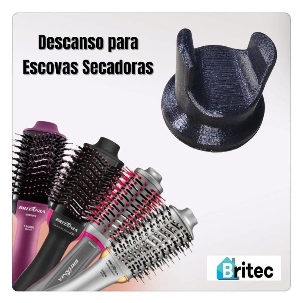 Descanso Para Escova Secadora Não Deforma As Cerdas Pr.