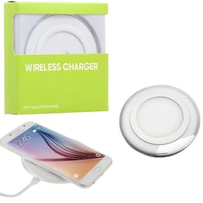 Base De Carregamento Wireless Qi Portátil Sem Fio - Branco