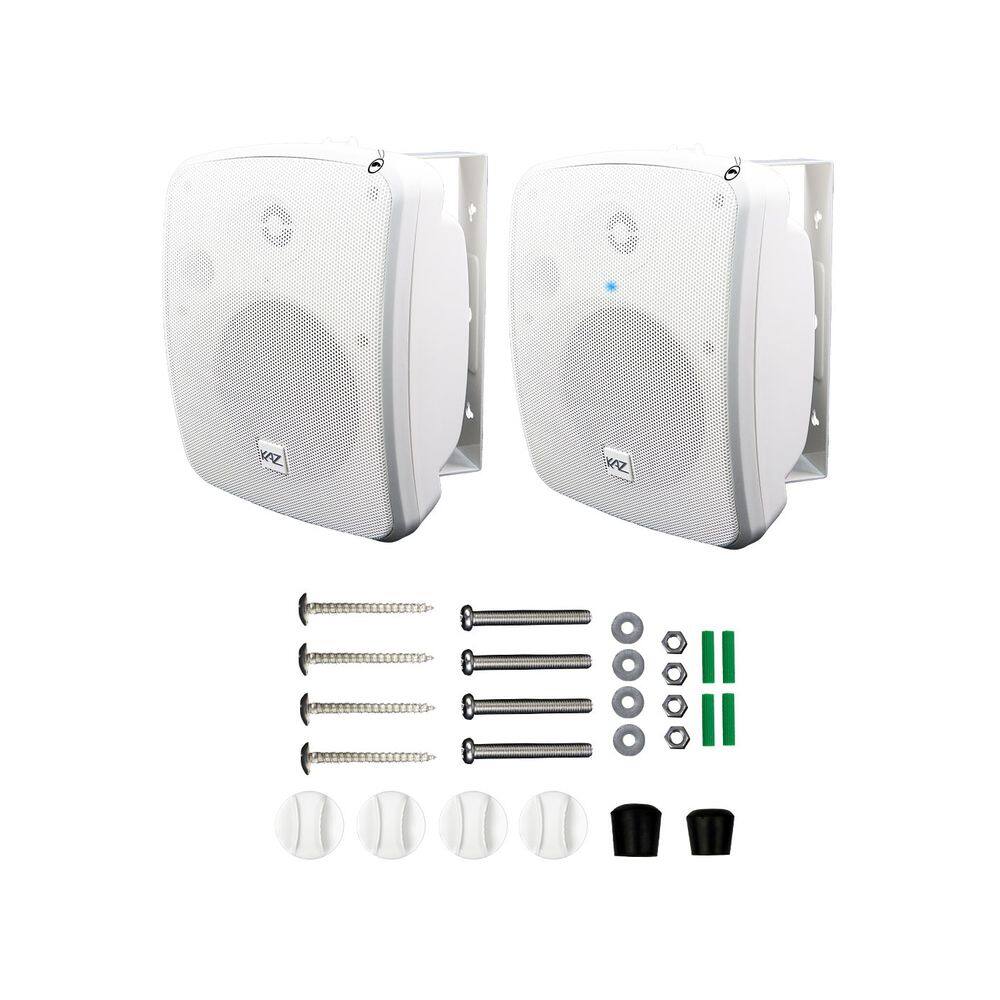 Par Caixa Acústica Passiva 5" K5 Branca Kaz Audio 300W RMS Hurricane